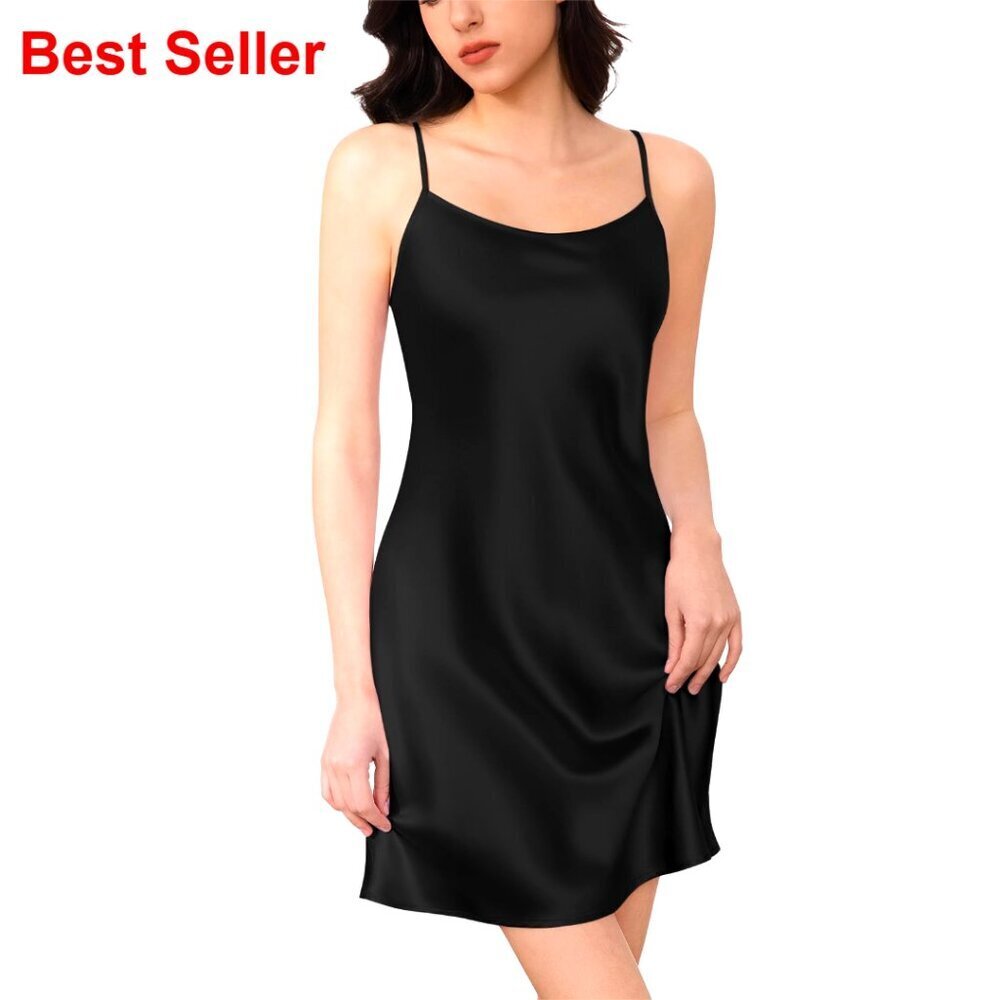 100% Mulberry Silk Nightgown, Spaghetti Strap Chemise, Sleepwear Dress